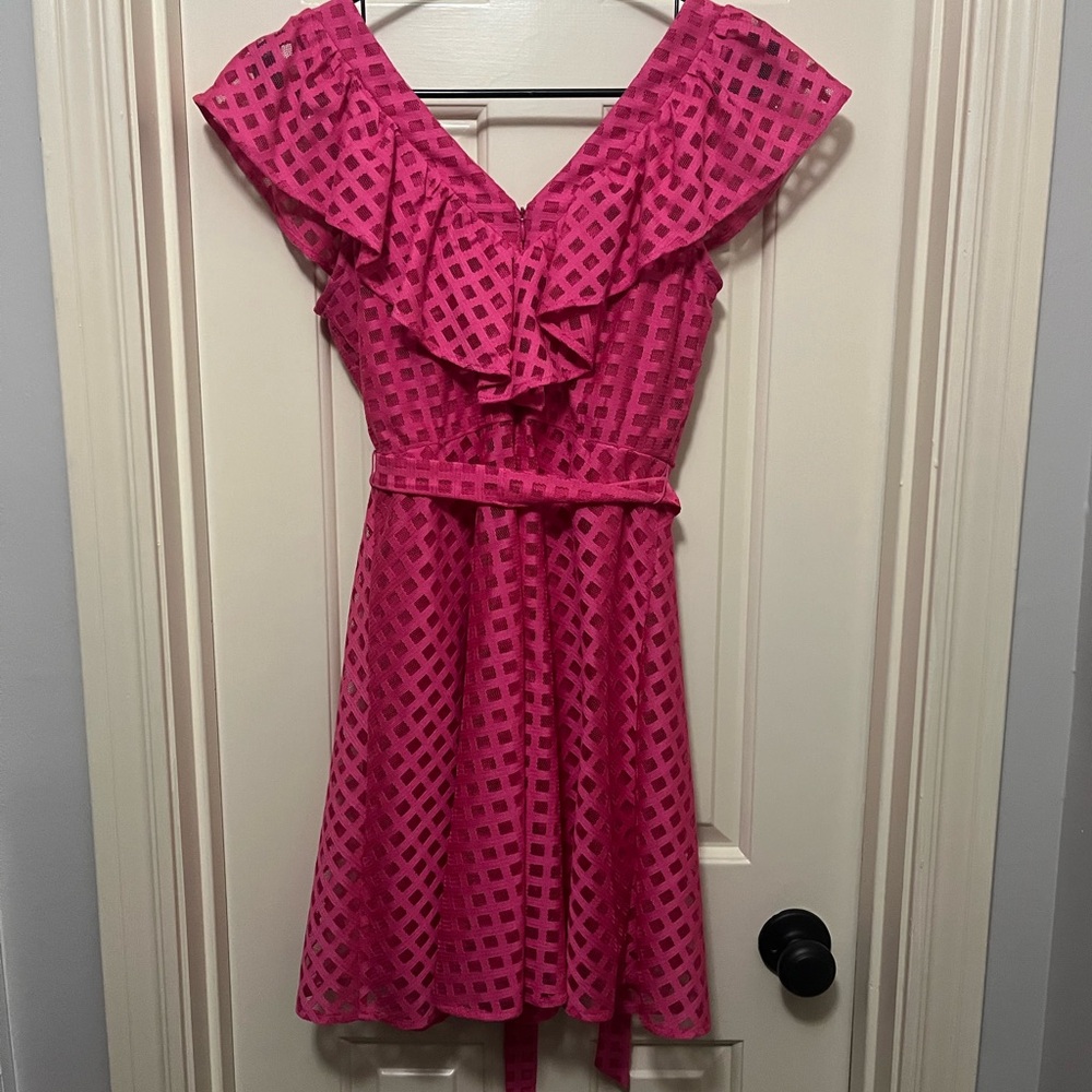 Pink Mini Ruffled Dress - Picture 2 of 2